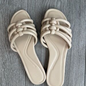 Zara Women’s Braided Slide Sandal in Tan